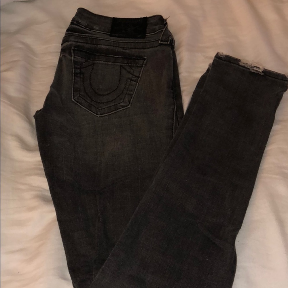 grey true religion jeans